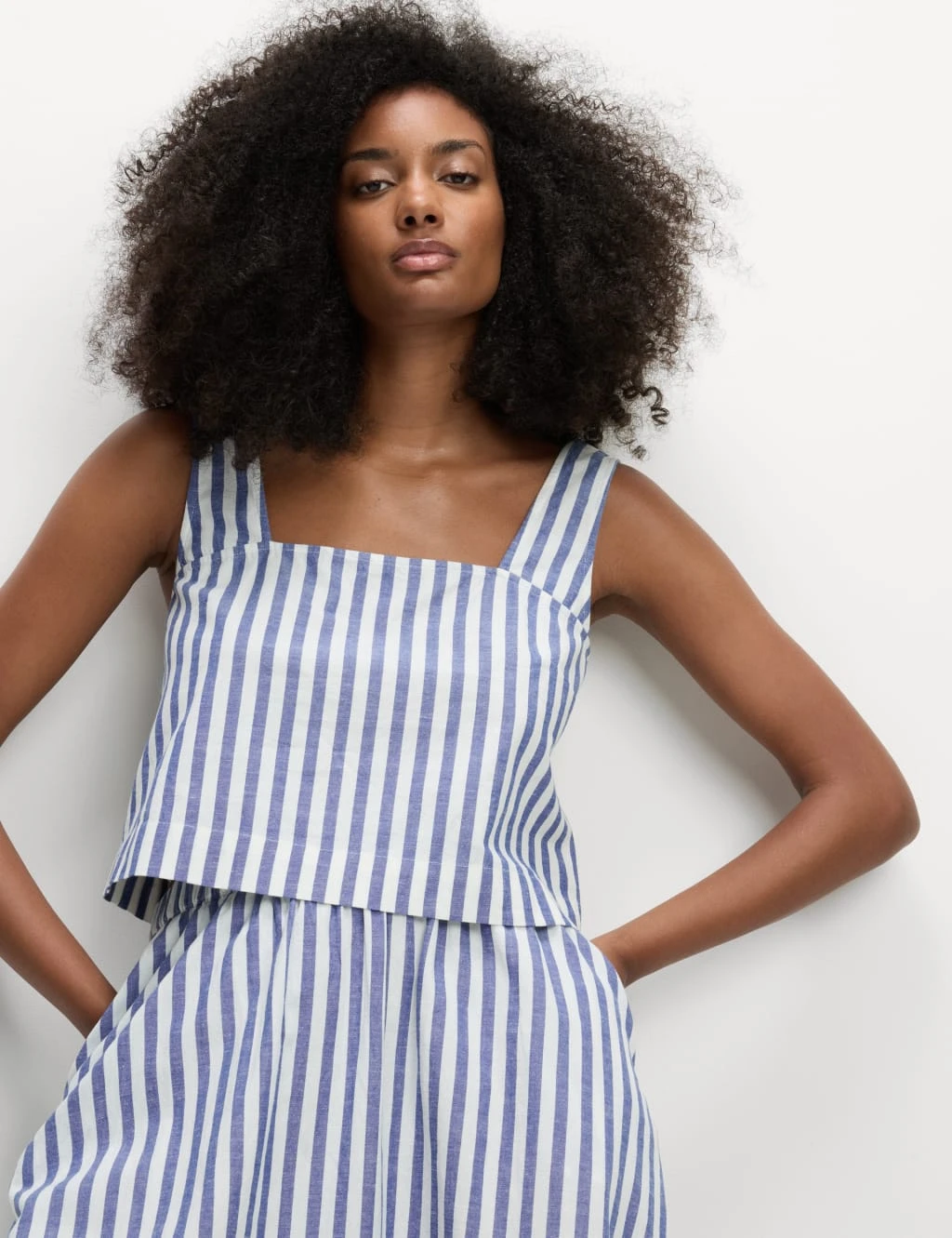 Printed Square Neck Beach Top With Linen 12 Printed Square Neck Beach Top With Linen - Image 10