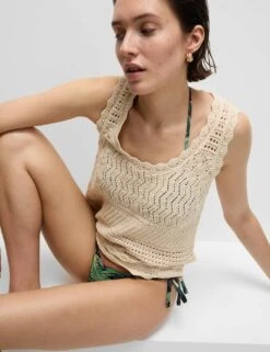 Printed Tie Side Bikini Bottoms -M&S printed tie side bikini bottoms 11