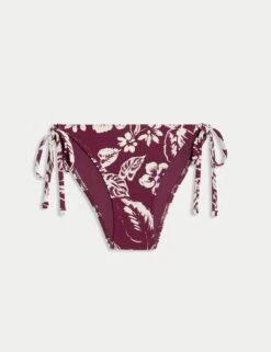 Printed Tie Side Bikini Bottoms -M&S printed tie side bikini bottoms 13