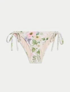Printed Tie Side Bikini Bottoms -M&S printed tie side bikini bottoms 4