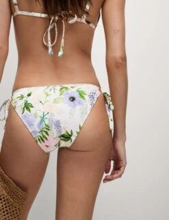 Printed Tie Side Bikini Bottoms -M&S printed tie side bikini bottoms 5