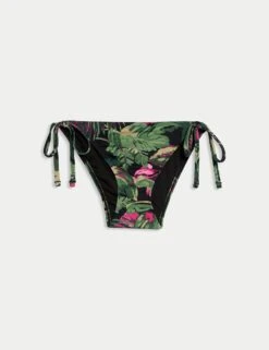Printed Tie Side Bikini Bottoms -M&S printed tie side bikini bottoms 8