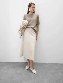 Pure Cashmere Textured Crew Neck Knitted Top -M&S pure cashmere textured crew neck knitted top 11