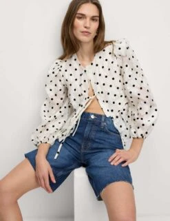 Pure Cotton Denim Bermuda Shorts -M&S pure cotton bermuda shorts 12