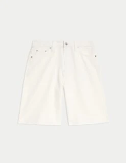 Pure Cotton Denim Bermuda Shorts -M&S pure cotton bermuda shorts 4