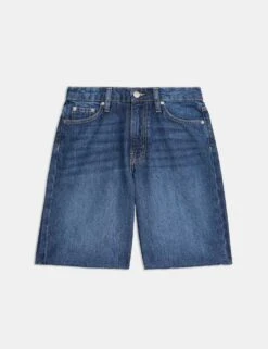 Pure Cotton Denim Bermuda Shorts -M&S pure cotton bermuda shorts 8
