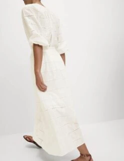 Pure Cotton Broderie Midaxi A-Line Skirt -M&S pure cotton broderie midaxi a line skirt 7