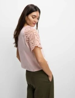 Pure Cotton Regular Fit T-Shirt 38 Pure Cotton Regular Fit T-Shirt -M&S pure cotton crochet regular fit t shirt 9