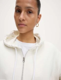 Pure Cotton Cropped Zip Through Hoodie -M&S pure cotton cropped zip through hoodie 6