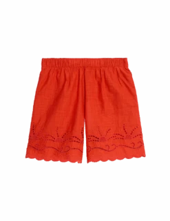 Pure Cotton Cut Out Beach Shorts -M&S pure cotton cut out beach shorts