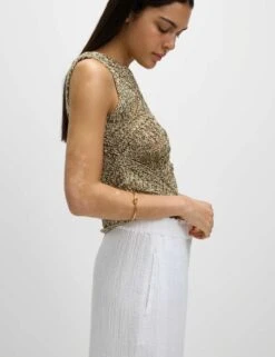 Pure Cotton Elasticated Waist Beach Trousers -M&S pure cotton elasticated waist relaxed trousers 2