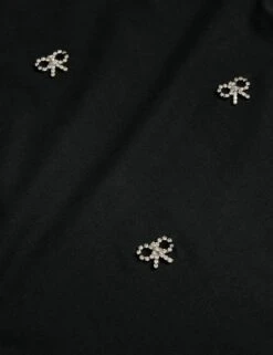 Pure Cotton Bow Detail Embellished Top -M&S pure cotton embellished top 7