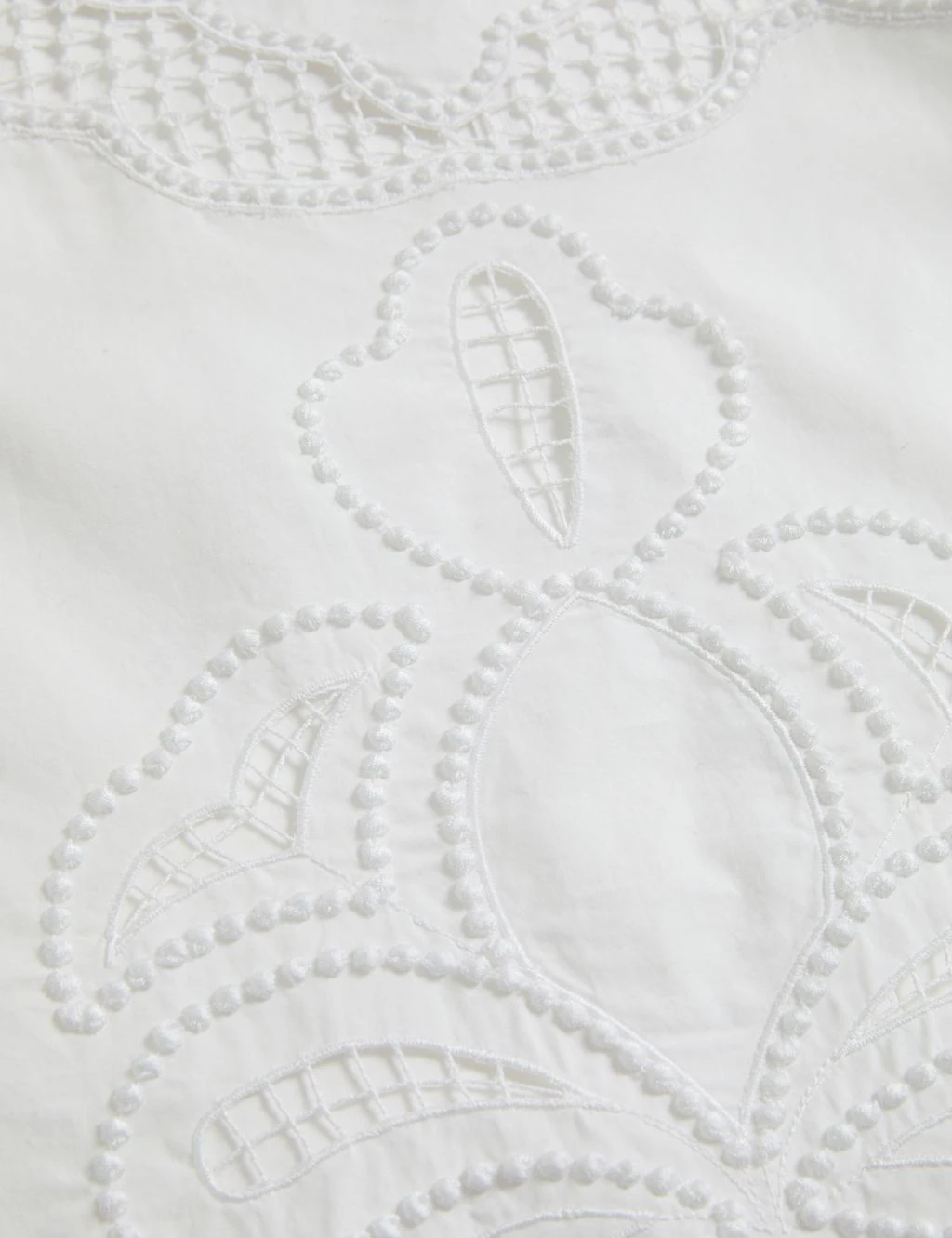 Pure Cotton Embroidered Crew Neck Blouse 9 Pure Cotton Embroidered Crew Neck Blouse - Image 7