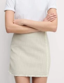 Pure Cotton Frayed Seam Mini Skirt 20 Pure Cotton Frayed Seam Mini Skirt -M&S pure cotton frayed seam mini skirt 6