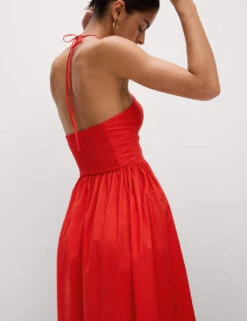 Pure Cotton Halter Neck Midaxi Beach Dress -M&S pure cotton halter neck midaxi beach dress 6