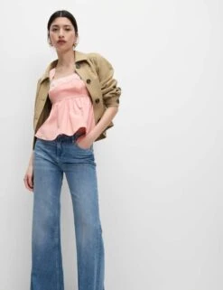 Pure Cotton Lace Detail Cami Top -M&S pure cotton lace detail cami top 9