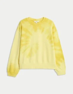 Pure Cotton Ombre Cropped Sweatshirt -M&S pure cotton ombre cropped sweatshirt 10