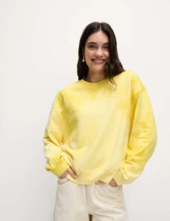 Pure Cotton Ombre Cropped Sweatshirt -M&S pure cotton ombre cropped sweatshirt 11