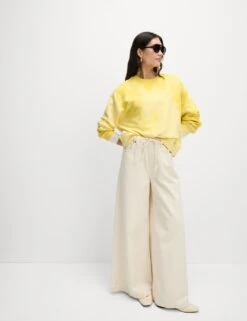 Pure Cotton Ombre Cropped Sweatshirt -M&S pure cotton ombre cropped sweatshirt 14