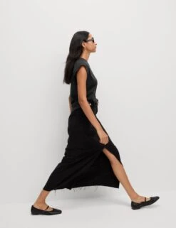 Pure Cotton Oversized Cap Sleeve T-Shirt 41 Pure Cotton Oversized Cap Sleeve T-Shirt -M&S pure cotton oversized cap sleeve t shirt 16