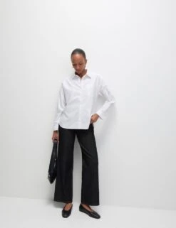 Pure Cotton Collared Oversized Shirt 29 Pure Cotton Collared Oversized Shirt -M&S pure cotton oxford shirt 1