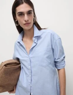 Pure Cotton Collared Oversized Shirt 41 Pure Cotton Collared Oversized Shirt -M&S pure cotton oxford shirt 11