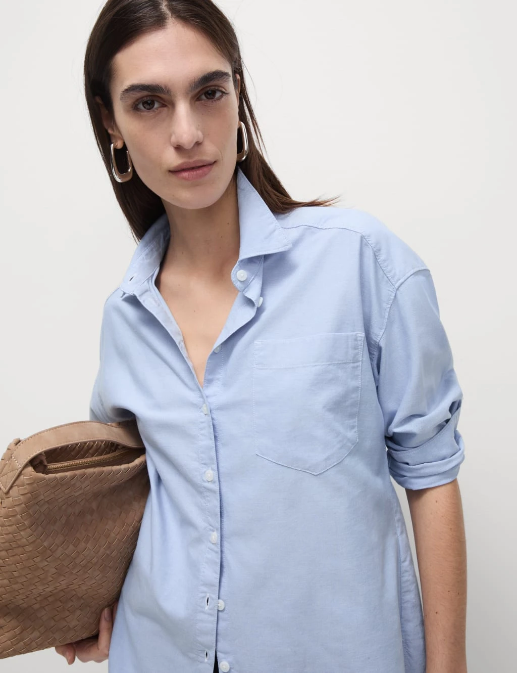 Pure Cotton Collared Oversized Shirt 22 Pure Cotton Collared Oversized Shirt - Image 20
