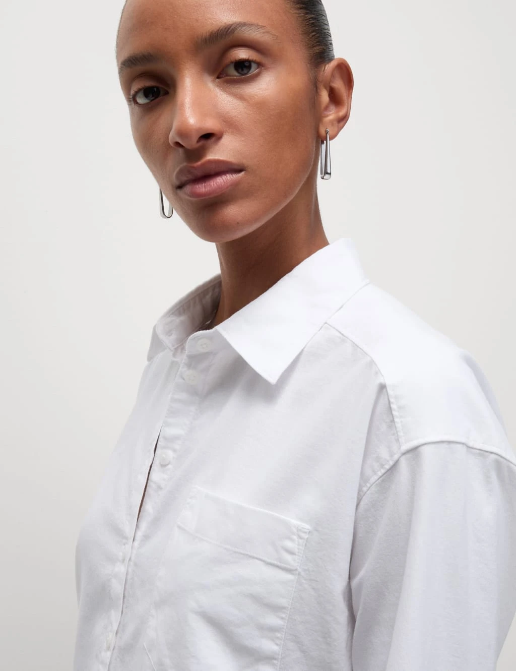 Pure Cotton Collared Oversized Shirt 12 Pure Cotton Collared Oversized Shirt - Image 10