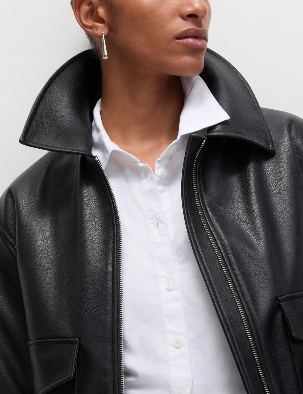 Pure Cotton Collared Oversized Shirt 13 Pure Cotton Collared Oversized Shirt - Image 11