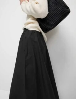 Pure Cotton Poplin A-line Skirt -M&S pure cotton poplin a line skirt 14