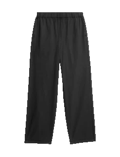 Pure Cotton Poplin Straight Leg Trousers 31 Pure Cotton Poplin Straight Leg Trousers -M&S pure cotton poplin straight leg trousers 1