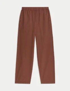Pure Cotton Poplin Straight Leg Trousers 40 Pure Cotton Poplin Straight Leg Trousers -M&S pure cotton poplin straight leg trousers 15