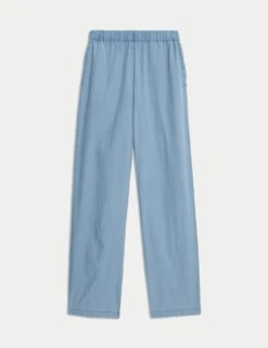 Pure Cotton Poplin Straight Leg Trousers 29 Pure Cotton Poplin Straight Leg Trousers -M&S pure cotton poplin straight leg trousers 6