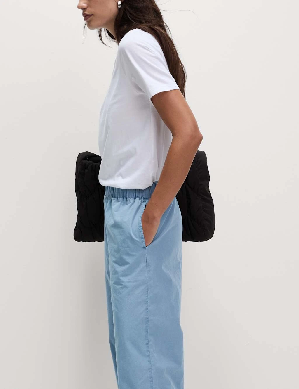 Pure Cotton Poplin Straight Leg Trousers 11 Pure Cotton Poplin Straight Leg Trousers - Image 9