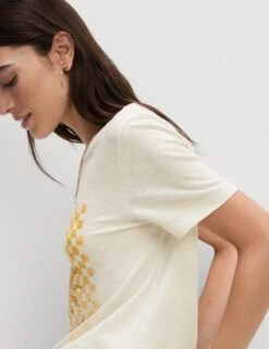 Pure Cotton Printed Graphic T-Shirt -M&S pure cotton printed graphic t shirt 8