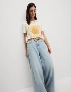 Pure Cotton Printed Graphic T-Shirt -M&S pure cotton printed graphic t shirt 9