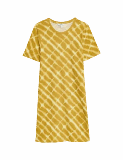 Pure Cotton Printed Mini T-Shirt Dress 18 Pure Cotton Printed Mini T-Shirt Dress -M&S pure cotton printed mini t shirt dress