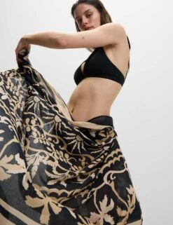 Pure Cotton Printed Sarong 27 Pure Cotton Printed Sarong -M&S pure cotton printed sarong 10