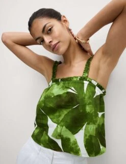 Pure Cotton Printed Strappy Vest 19 Pure Cotton Printed Strappy Vest -M&S pure cotton printed strappy vest 6