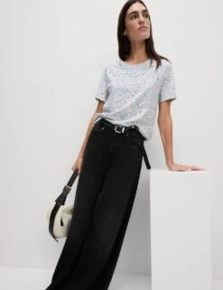 Pure Cotton Printed T-Shirt -M&S pure cotton printed t shirt 12
