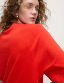 Pure Cotton Relaxed Boxy T-Shirt -M&S pure cotton relaxed boxy t shirt 13