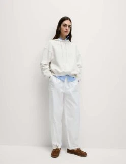 Pure Cotton Ribbed Cropped Hoodie -M&S pure cotton ribbed cropped hoodie 8