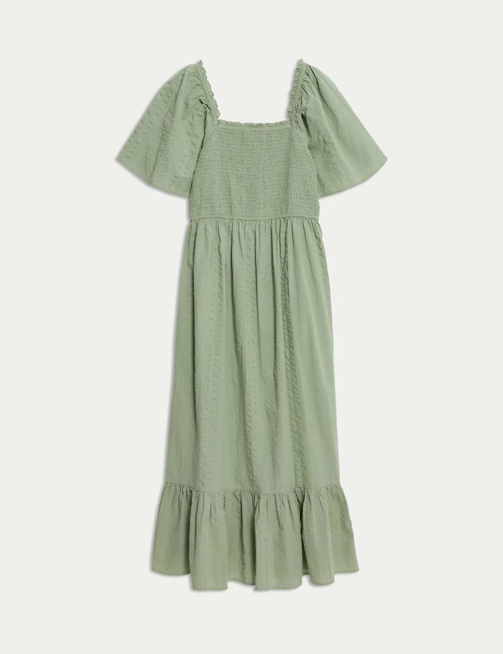 Pure Cotton Shirred Midaxi Waisted Dress 15 Pure Cotton Shirred Midaxi Waisted Dress - Image 13
