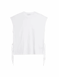 Pure Cotton Side Tie Jersey T-Shirt -M&S pure cotton side tie jersey t shirt 1