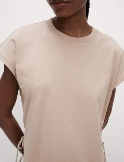 Pure Cotton Side Tie Jersey T-Shirt -M&S pure cotton side tie jersey t shirt 11