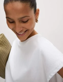 Pure Cotton Side Tie Jersey T-Shirt -M&S pure cotton side tie jersey t shirt 14