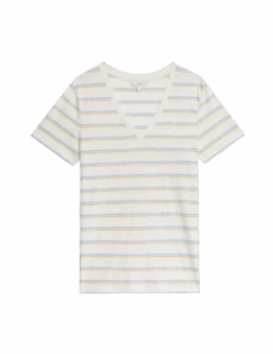 Pure Cotton Slub Everyday Fit V-Neck T-Shirt 20 Pure Cotton Slub Everyday Fit V-Neck T-Shirt -M&S pure cotton slub everyday fit v neck t shirt