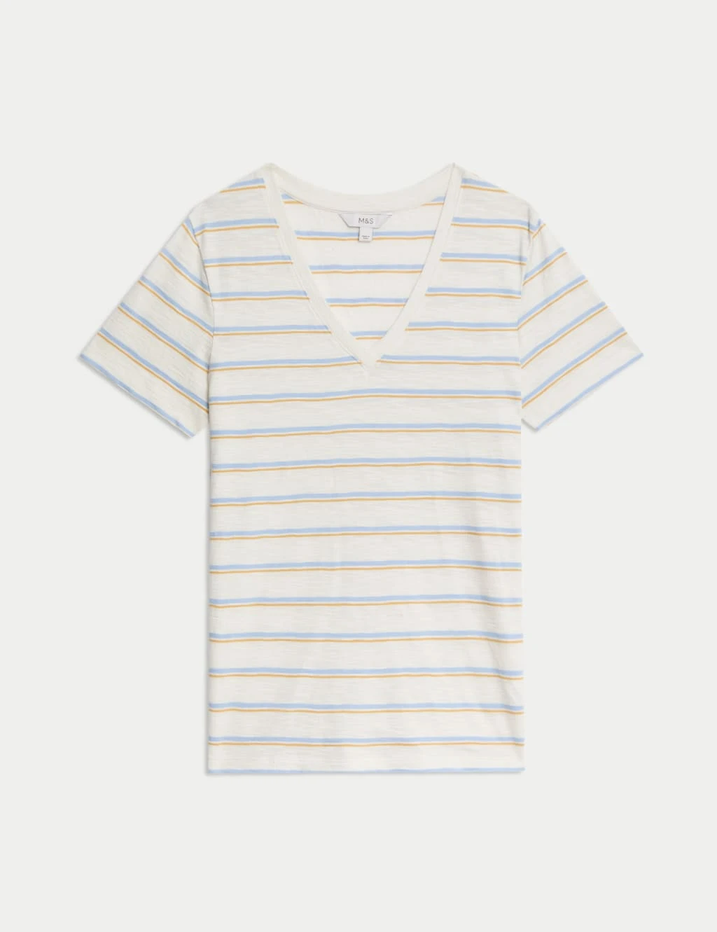 Pure Cotton Slub Everyday Fit V-Neck T-Shirt 8 Pure Cotton Slub Everyday Fit V-Neck T-Shirt - Image 6