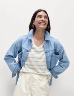 Pure Cotton Slub Everyday Fit V-Neck T-Shirt 23 Pure Cotton Slub Everyday Fit V-Neck T-Shirt -M&S pure cotton slub everyday fit v neck t shirt 9