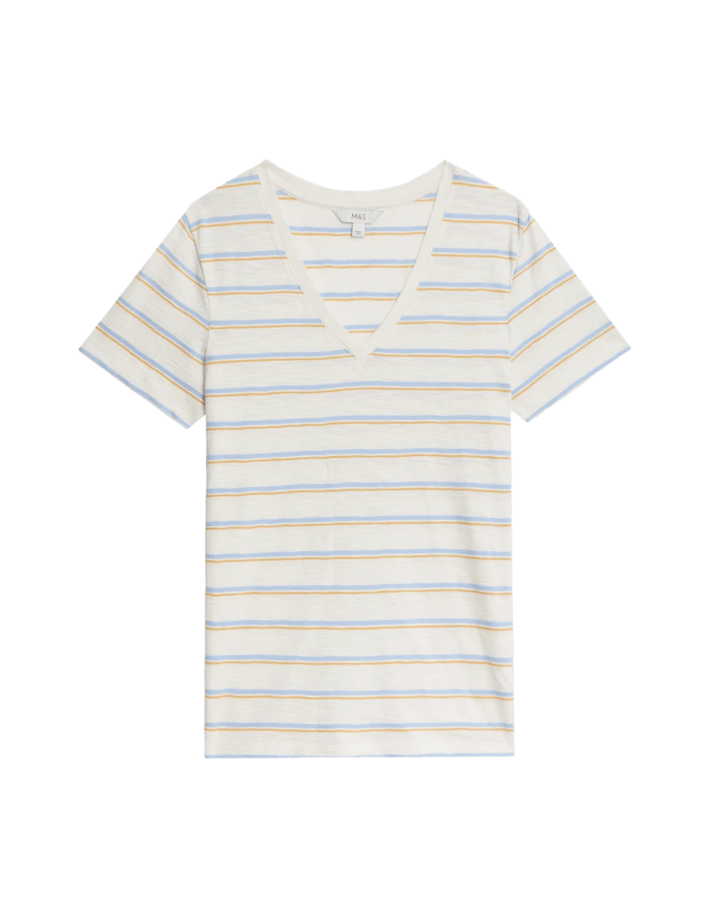 Pure Cotton Slub Everyday Fit V-Neck T-Shirt 10 Pure Cotton Slub Everyday Fit V-Neck T-Shirt - Image 8